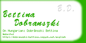 bettina dobranszki business card